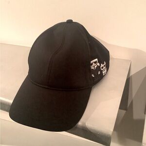Karl Lagerfeld black ball cap hat
